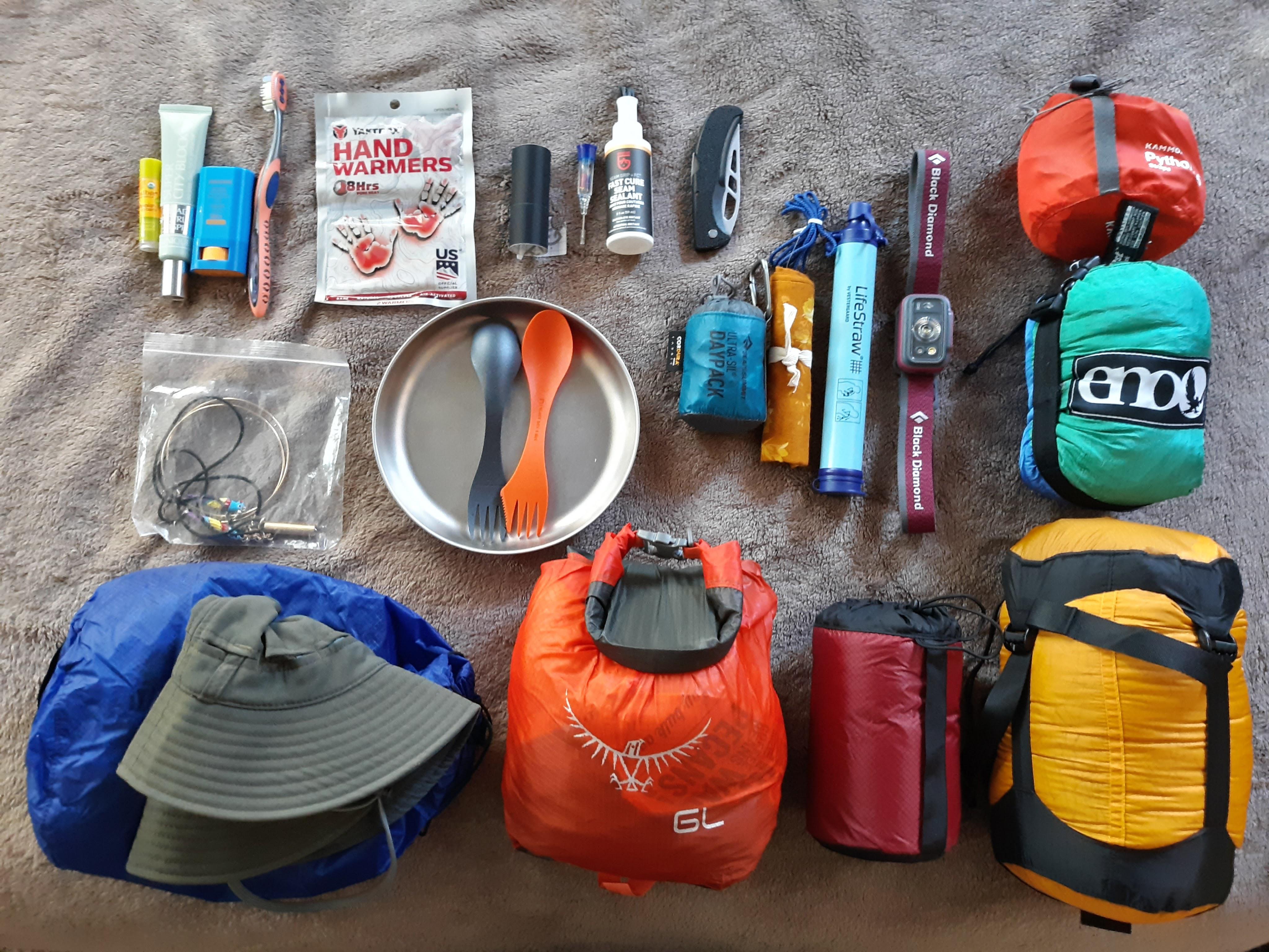 Everything I took on a 3 month backpacking trip in Peru last year ...